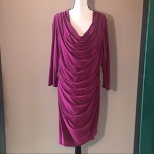 New Tahari Elderberry Purple Dress Size XL